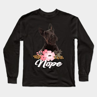 Highland Heritage Terrier Dog NOPE, Tee Triumph for Dog Lovers Long Sleeve T-Shirt